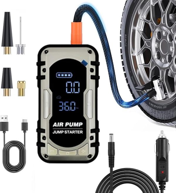 Arrancador de batería y compresor portátil disponible en Panamá