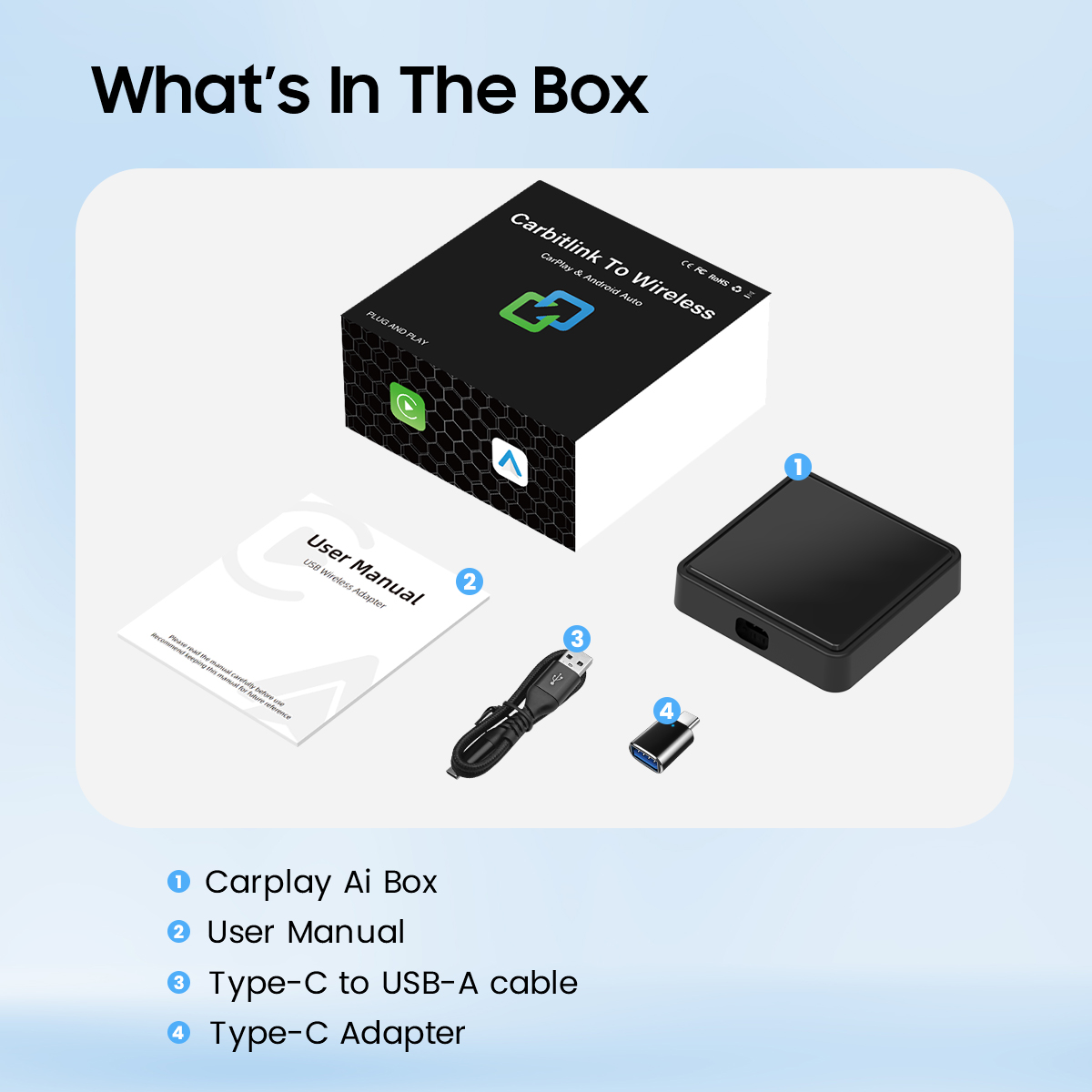 Adaptador Carbitlink C2 Wireless CarPlay y Android Auto – Convertidor CarPlay Inalámbrico, EasyConnection 4 Adaptador Carbitlink C2 Wireless CarPlay y Android Auto – Convertidor CarPlay Inalámbrico, EasyConnection imagen adicional 2