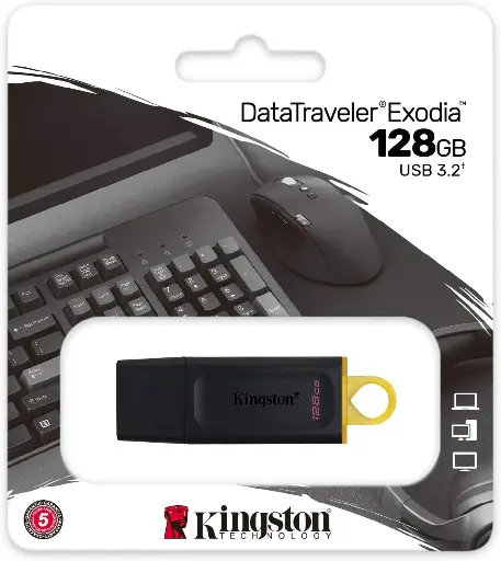 KINGSTON DT EXODIA 128GB AMARILLO- NEGRO
