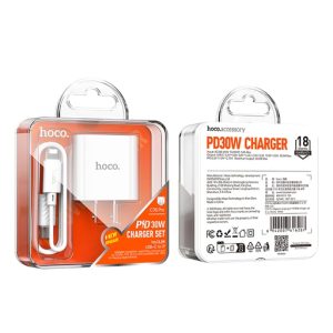 CARGADOR COMPLETO HOCO 30W C76PRO Lightning