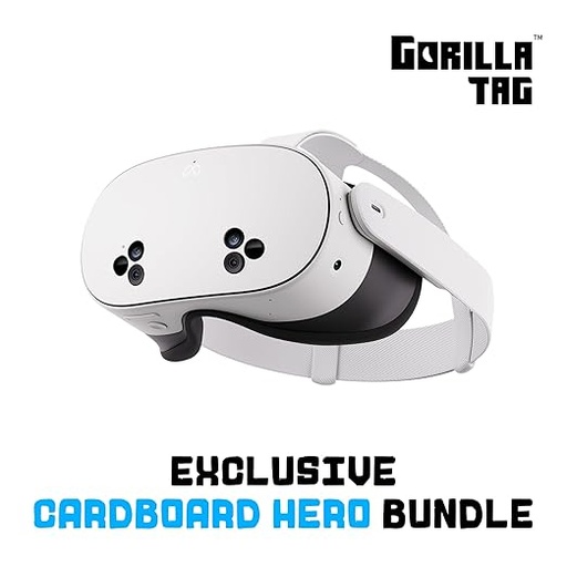 Meta Quest 3S 128GB | Auriculares VR - Treinta y tres por ciento más de memoria - 2 veces más potencia de procesamiento gráfico - Realidad virtual sin cables - Paquete exclusivo de Gorilla Tag y acceso instantáneo a más de 40 juegos