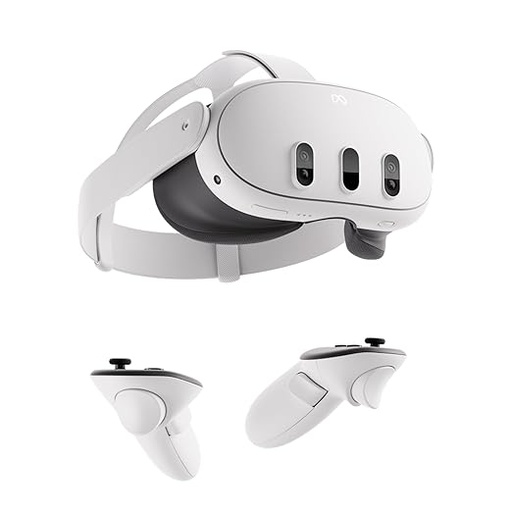 Meta Quest 3 512 GB | Auriculares VR - Resolución del 30 por ciento más nítida - 2 veces potencia de procesamiento gráfico - Realidad virtual sin cables - Acceso a más de 40 juegos con una prueba de 3 meses de Meta Horizon+ incluida