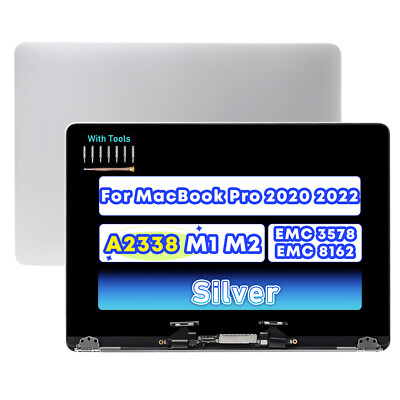 Pantalla MacBook Pro 13” A2338 M1 M2 2020-2022 w/ Top Cover Silver – Incluye Instalación