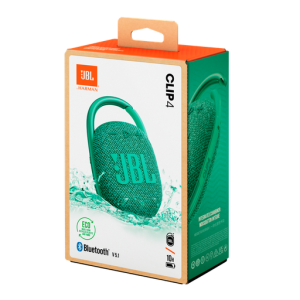 Bocina Bluetooth JBL Clip 4 Verde Portátil – Resistente al Agua con Mosquetón Integrado y Sonido