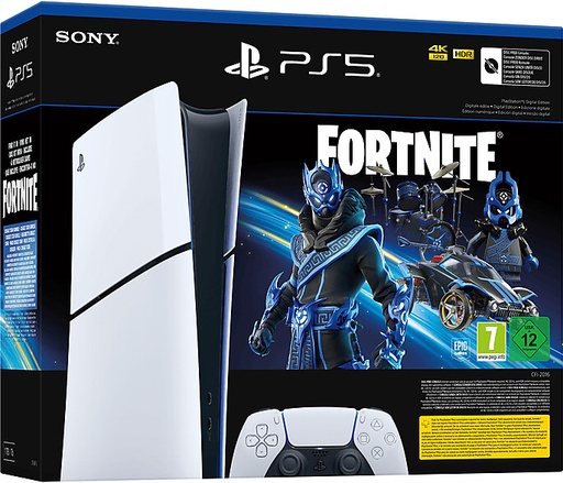 Consola Sony PlayStation 5 Digital Fortnite Edition – PS5 Edición Especial con Contenido Exclusivo y SSD Ultra Rápido