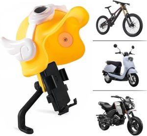 Soporte de celular para Moto, figura de Casco con Lentes ZM-025 fijado en retrovisor atornillado