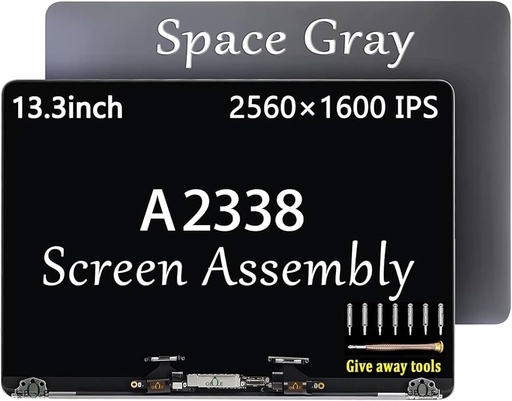 Pantalla MacBook Pro 13” A2338 M1 M2 2020-2022 Top Cover Space Gray – Incluye Instalación imagen