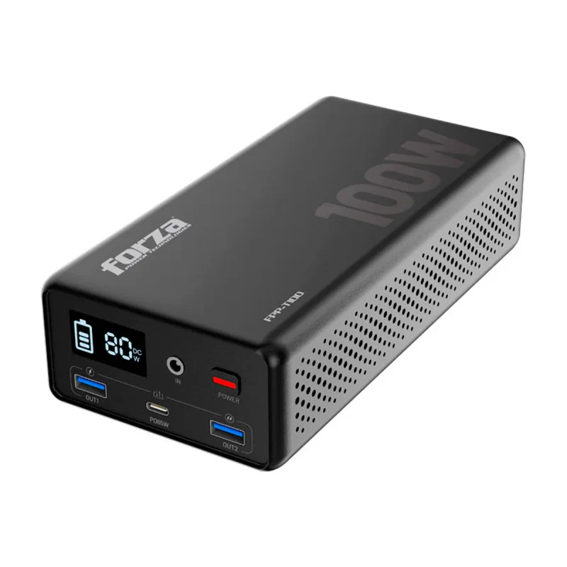 Estación de Energía Portátil Forza Titan 100W con Salida AC - Batería Externa para Laptop y Viajes
