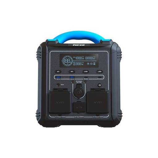 Estación de Energía Portátil Forza Titan 700W con 2 Salidas AC - Generador Solar Portátil para Camping y Apagones