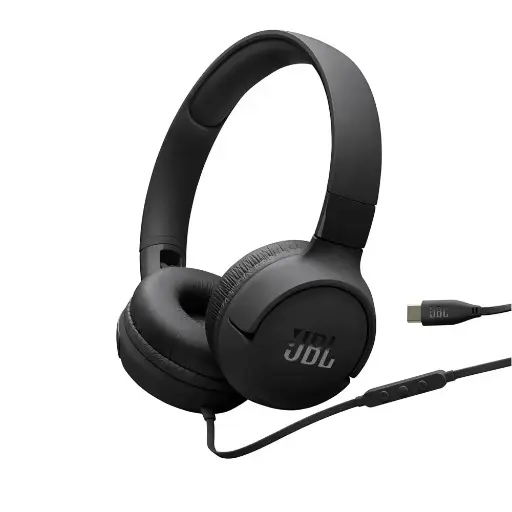 Audífonos On-Ear JBL Tune 520C USB-C con Micrófono y Sonido Pure Bass (NEGRO) - Colores: NEGRO