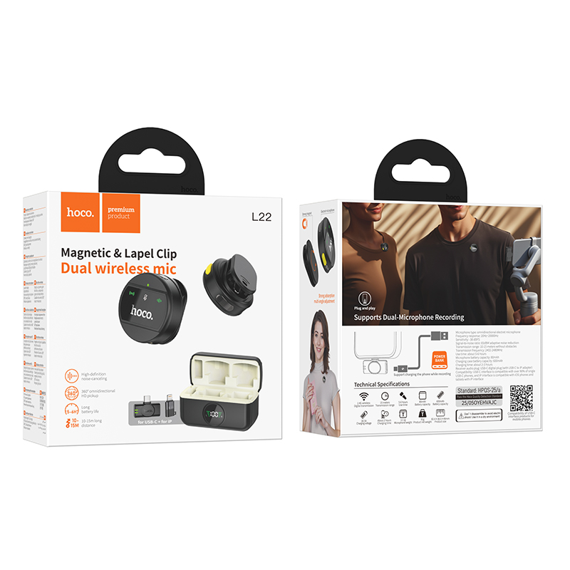 MICROFONO HOCO L22 TIPO C / LIGHTNING