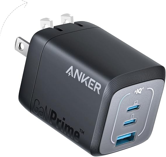 Anker Cargador USB C Prime de 67 W, cargador de pared Anker GaN, cargador PPS rápido compacto de 3 puertos,