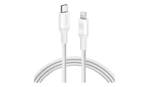 Anker Cable Conector 322 USB-C a Lightning - Trenzado de 6 Pies white