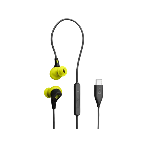 Audífonos Deportivos In-Ear JBL Endurance RUN 3C USB-C con Micrófono, Color Negro/Amarillo