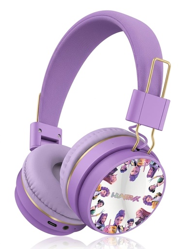 Audífonos Bluetooth Inalámbricos Hunter X AM-688B Morado | Cascos Wireless Recargables con Micrófono y Almohadillas Acolchadas