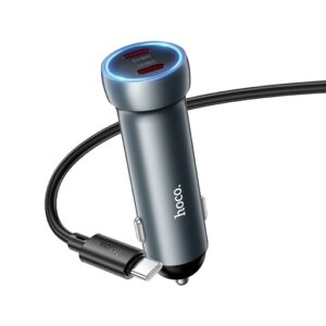 Cargador para Auto Z54B HOCO Prosperous PD60W - Adaptador de Carga Rápida Dual USB-C