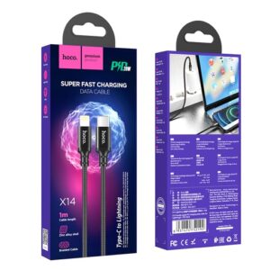 Cable hoco Lightning a tipo C. 20W. 1 metro. X14