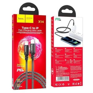 Cable TIPO C A LIGHTNING Hoco X14 3M de largo Trenzado
