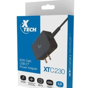 Xtech - 65W GaN USB-C Power adapter - voltage 110/240VCA