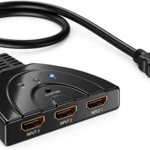 3-Port 4k HDMI Switch With Pigtail Cable-3x1 Multi-Device Selector Hub