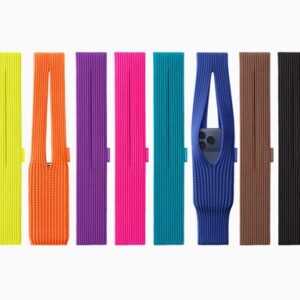 Estuche para iPhone Pocket Issey Miyake Style - Funda de Silicona Flexible con Textura - Accesorios para Celular