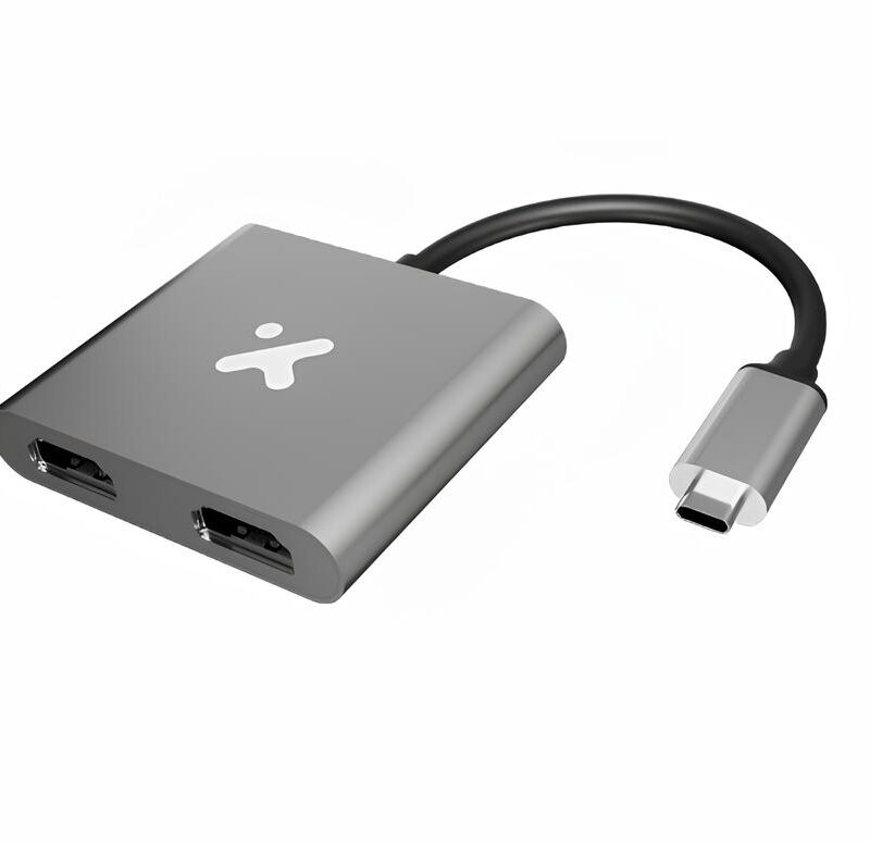 [XTC-548] Adaptador Convertidor Hub USB Tipo C a 2 HDMI 4K Xtech XTC-648