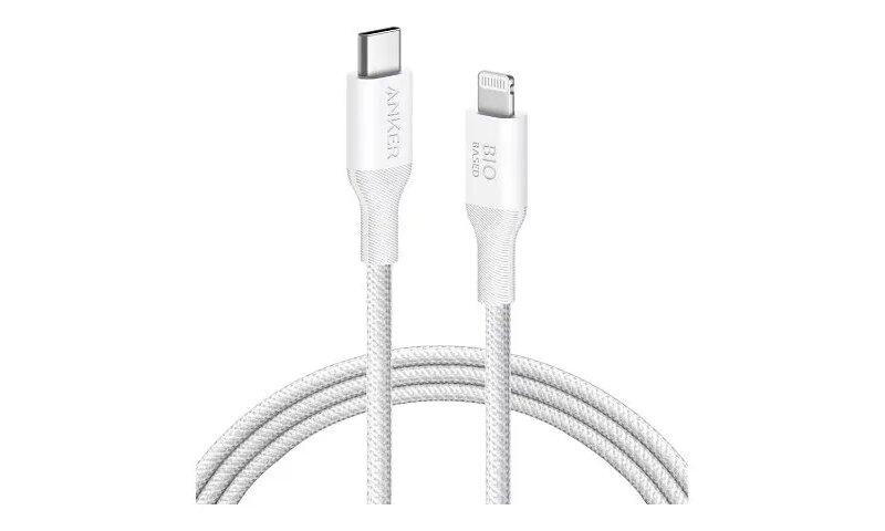 [ODOO-4456] Anker Cable Conector 322 USB-C a Lightning - Trenzado de 6 Pies white