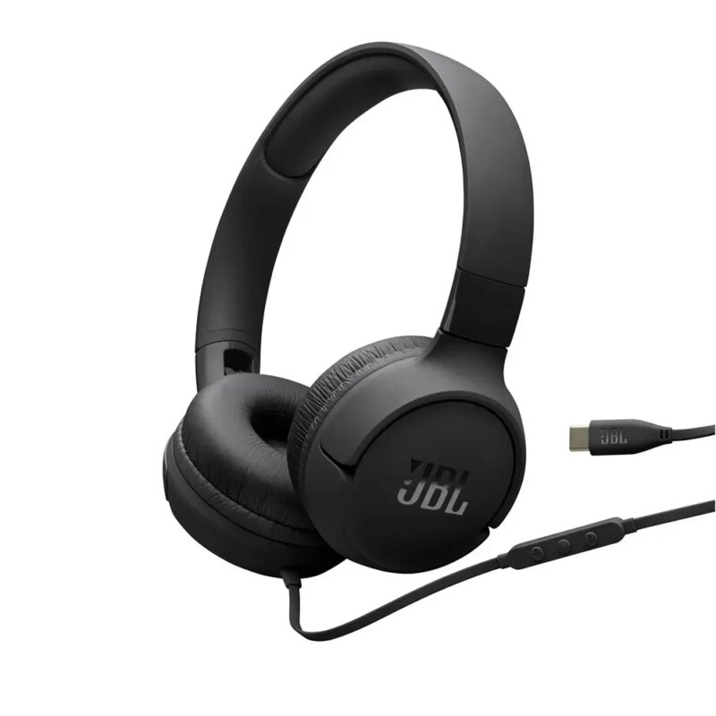 [JBLT520CBLKAM] Audífonos On-Ear JBL Tune 520C USB-C con Micrófono y Sonido Pure Bass