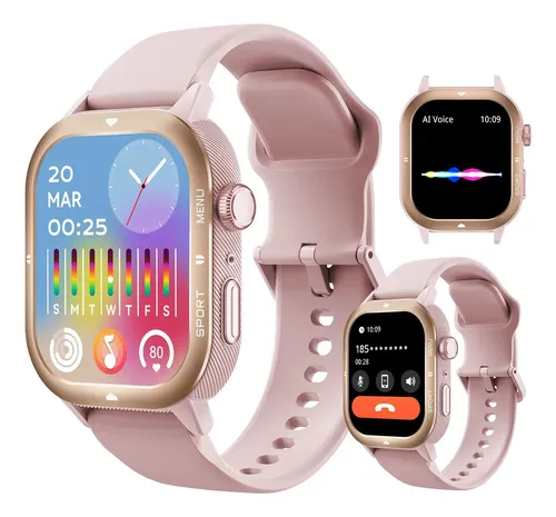Smartwatch Cubot U1 Rosa – Reloj Inteligente con Llamadas Bluetooth, Monitoreo de Salud y Más de 100 Modos Deportivos