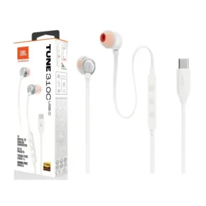 Audífonos JBL Tune 310C USB-C Blanco / White con Cable Tipo C - Sonido Pure Bass y Micrófono Integrado