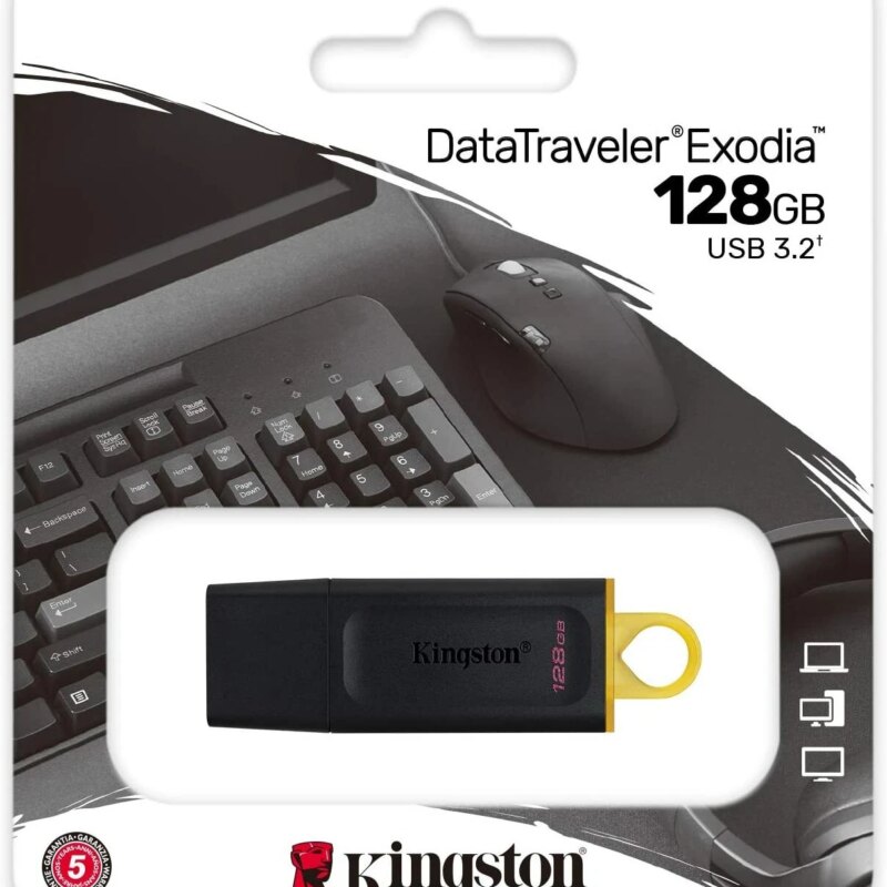 [DTX-128GB-TW] KINGSTON DT EXODIA 128GB AMARILLO- NEGRO