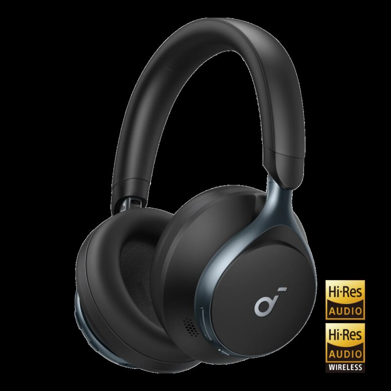 [A3035Z11] Soundcore Space One Wireless Noise Cancelling Headphones, Hi-Res Audio, 55H Playtime, Adaptive ANC