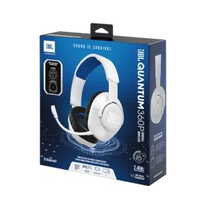Audífonos Gamer Inalámbricos JBL Quantum 360P Console Wireless para PS5/PS4/PC - Blanco- white