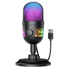 Micrófono Gamer de Condensador USB Onikuma M930 con Luces RGB