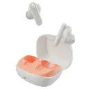 Audífonos Inalámbricos Bluetooth Skullcandy Smokin Buds Color Bone Orange Glow- Blancos