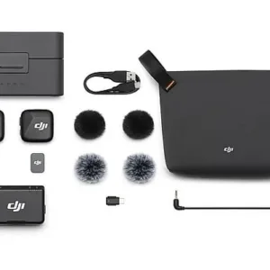 DJI Mic Mini (2 TX + 1 RX + estuche de carga) Micrófono inalámbrico Lavalier, ultraligero, paquete de batería de 48 horas, 2 micrófonos de solapa