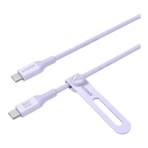 Anker 544 Cable USB C to USB C, 240 W, Bio-Based,3 Pies, Trenzado, Eco-Friendly, Fast Charging, Tablets Phones, Laptos,
