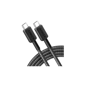 Anker 322 Cable USB C to USB C, 60w, 1.8 metros, Trenzado, Black- Negro,Fast Charging, Tablets Phones, Laptos, AGD