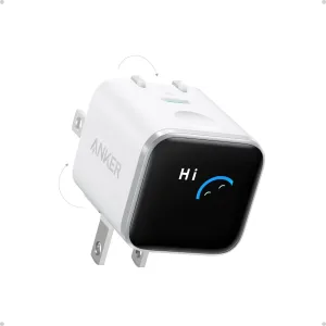 Cargador Rápido Anker Nano 45W con Pantalla Digital y Enchufe Plegable 180°, Nano white 1