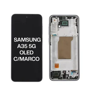 Pantalla Samsung Galaxy A35 Oled Con Marco Negro - Incluye Instalación