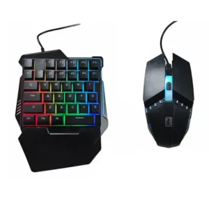 Combo Teclado Gamer Una Sola Mano + Mouse RGB Jeqang JK-913