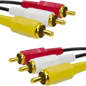 Cable A/V 3 RCA a 3 RCA Dorado 1.5 metro Zoecan